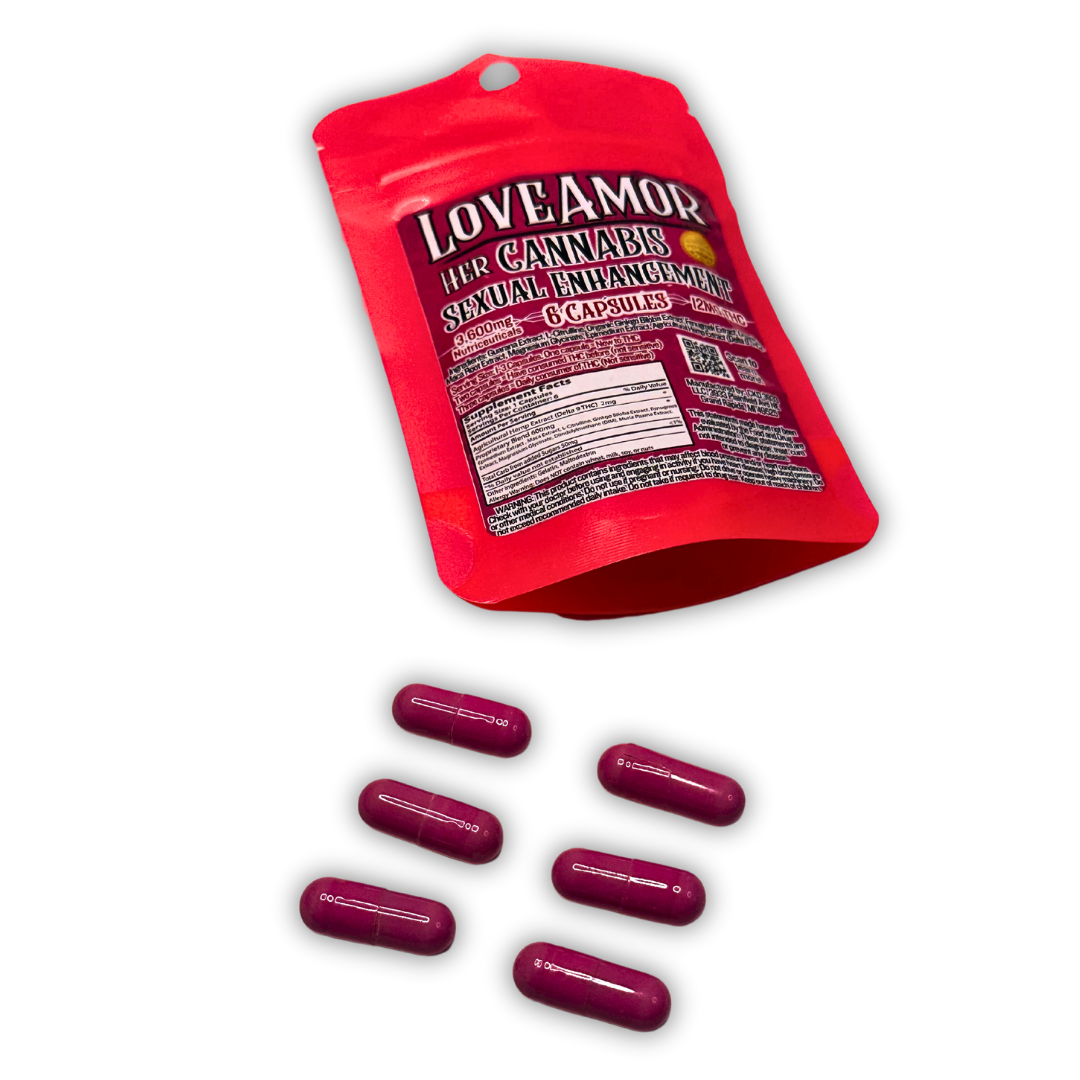 LOVEAMOR Female Cannabis Sexual Enhancement Capsules - Best Damn Gummy's - Retail